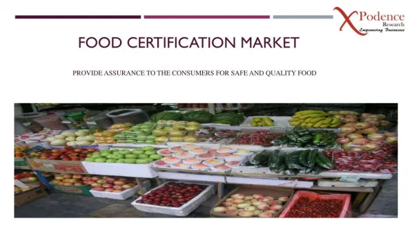 New report examines the Food Certification Market from 2017 to 2025
