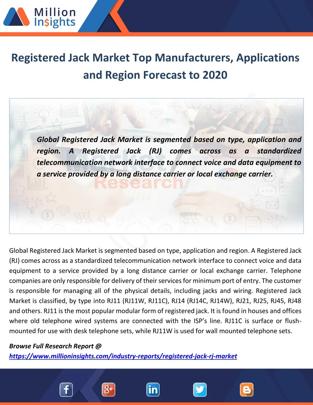 registered jack market top manufacturers