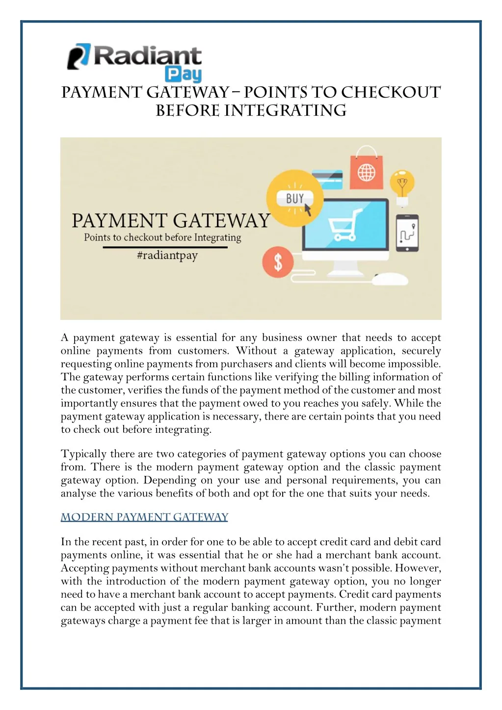 a payment gateway is essential for any business