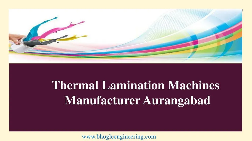 thermal lamination machines manufacturer