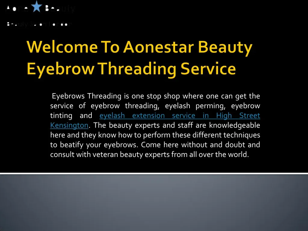 eyebrows threading is one stop shop where