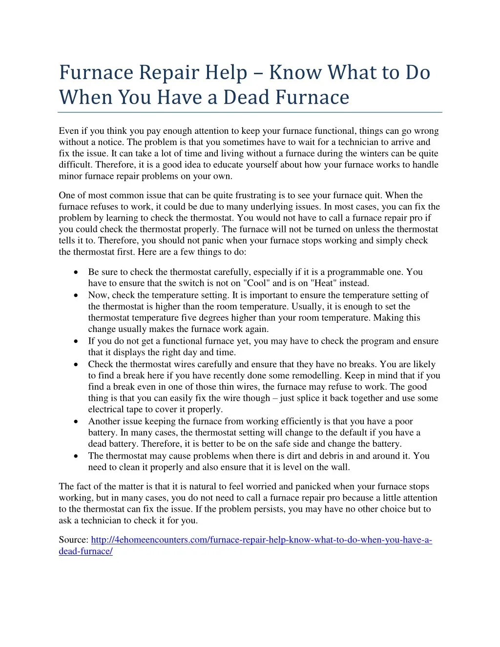 furnace repair help know what to do when you have