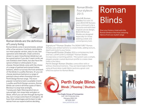 Roman Blinds brochure