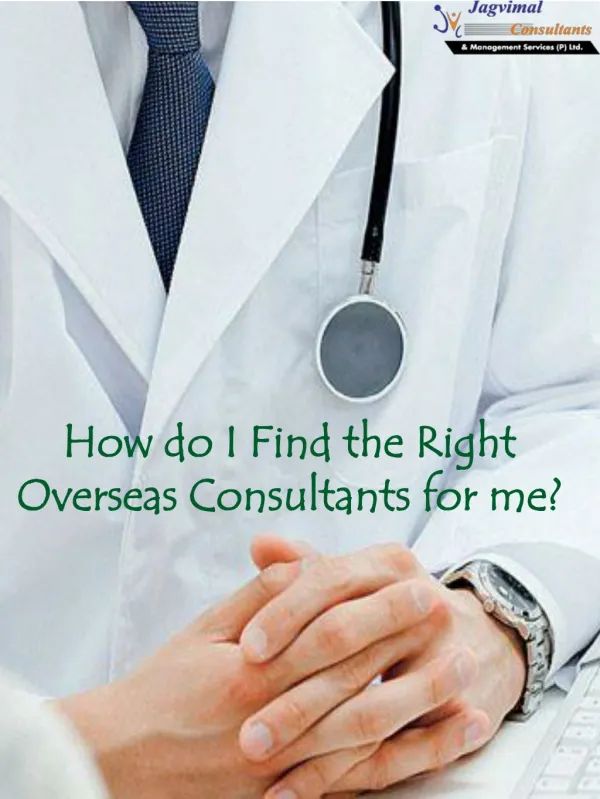 How do I Find the Right Overseas Consultants for me