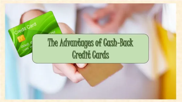 The Advantages of Cash-Back Credit Cards