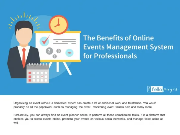 The Benefits of Online Events Management System for Professionals