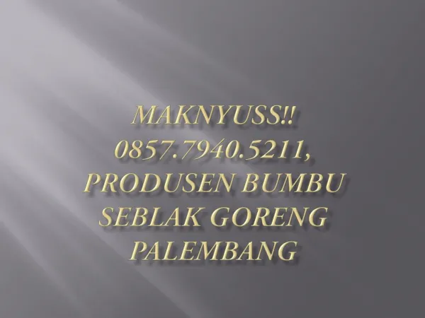 Maknyuss!! 0857.7940.5211, Produsen Bumbu Seblak Kuah Cilegon