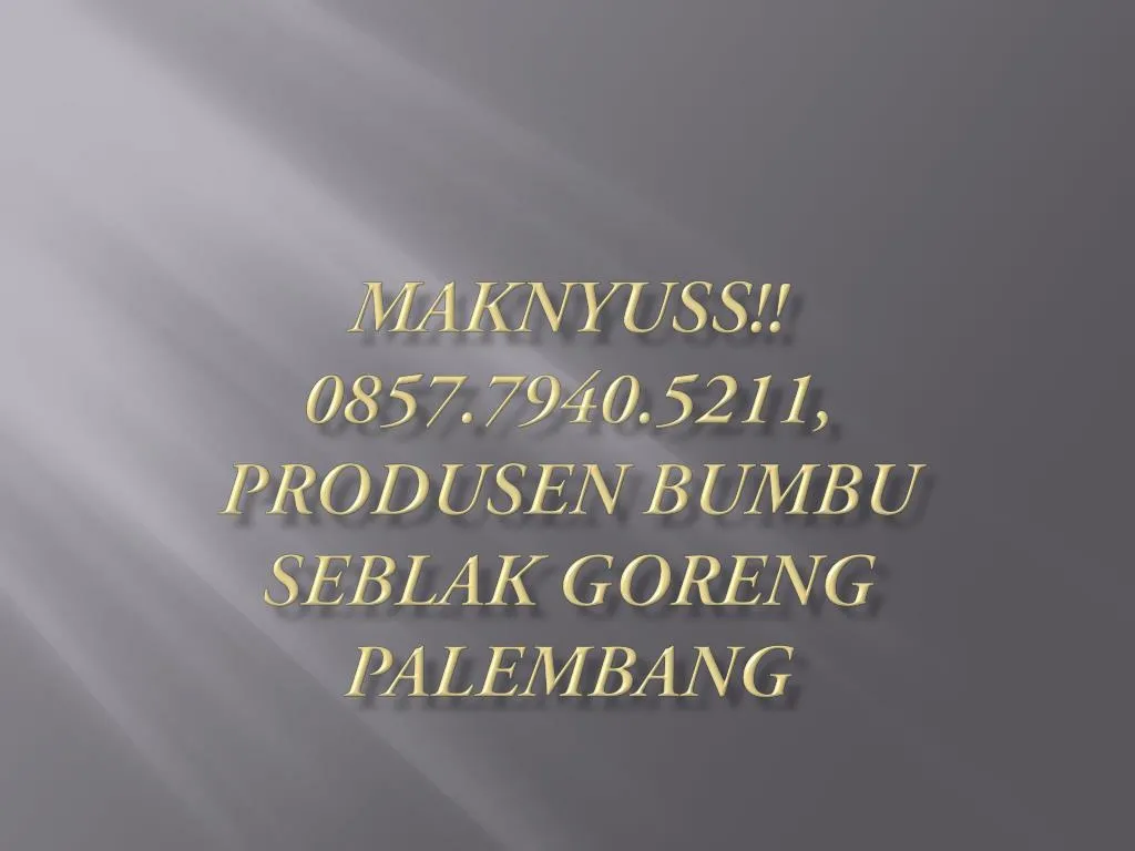 maknyuss 0857 7940 5211 produsen bumbu seblak goreng palembang