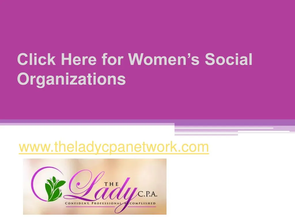 click here for women s social organizations