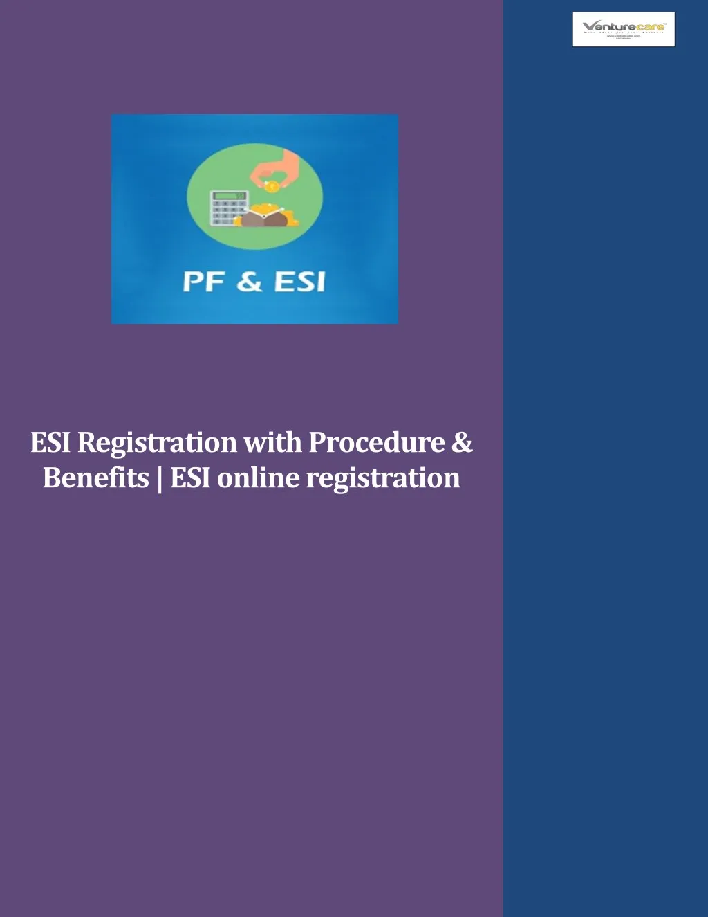 esi registration with procedure benefits