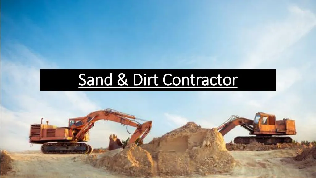 sand dirt contractor