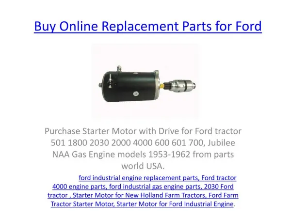 Ford Industrial Engine Replacement Parts
