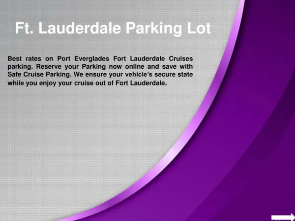 Port of Ft Lauderdale Parking