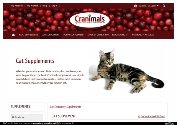 Cat Cranberry Supplement