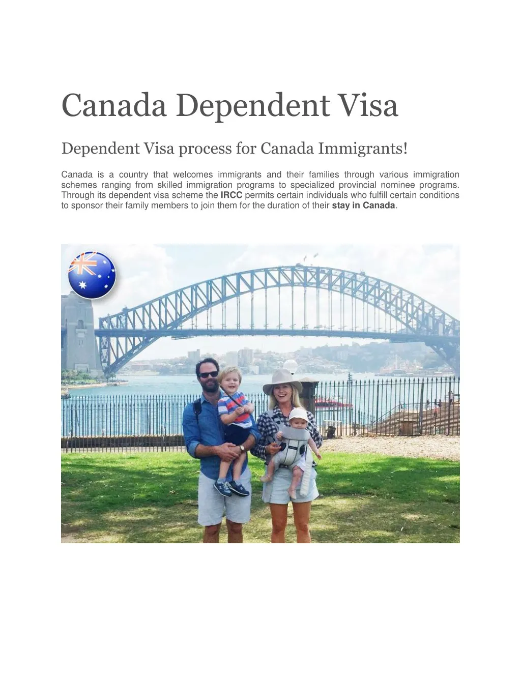 canada dependent visa