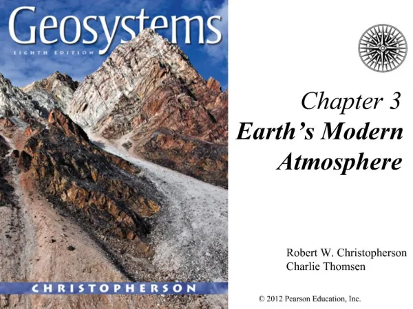 Chapter 3 Earth s Modern Atmosphere