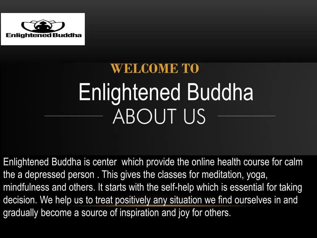 welcome to enlightened buddha