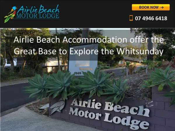 Airlie Beach Accommodation Offer the Great Base to Explore the Whitsunday
