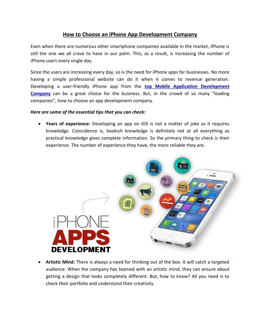 how to choose an iphone app development company