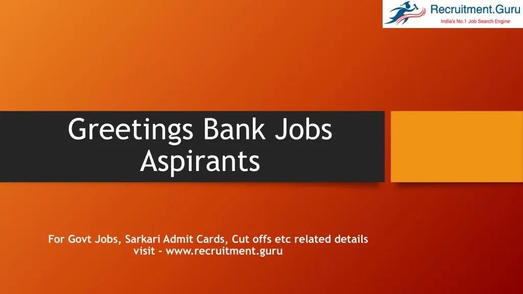 greetings bank jobs aspirants