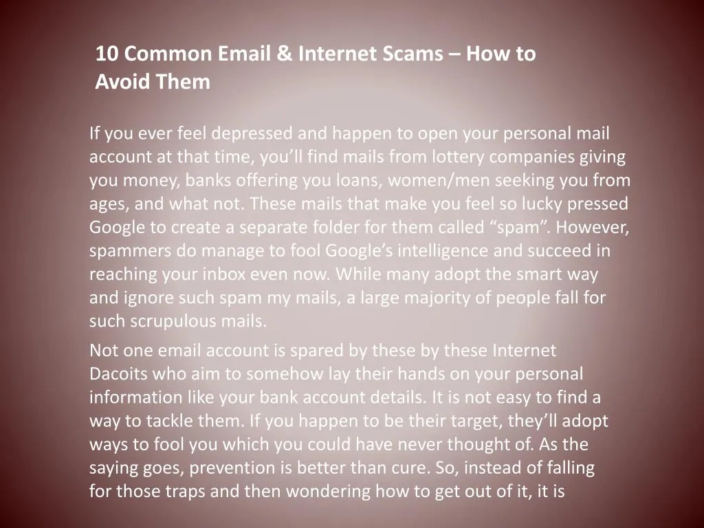 10 common email internet scams how to avoid them