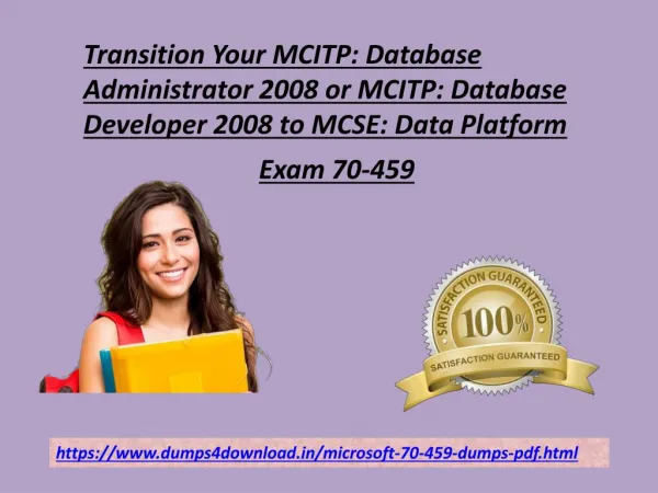 Free Exam Microsoft 70-459 Valid Dumps4downlod.in