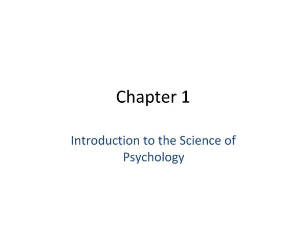 Introduction to the Science of Psychology