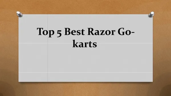 Top 5 best razor go karts 