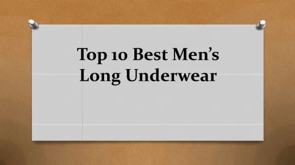 Top 10 best men’s long underwear