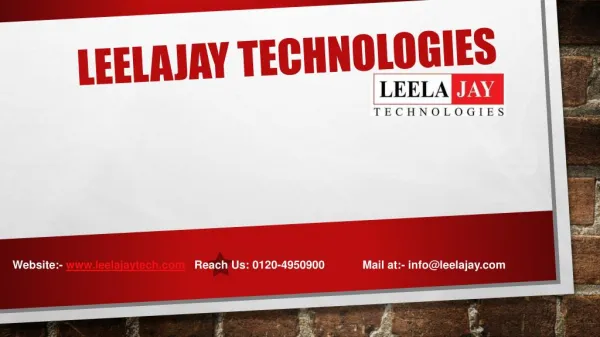 LeelaJay Technologies-Technology Consulting Services in India