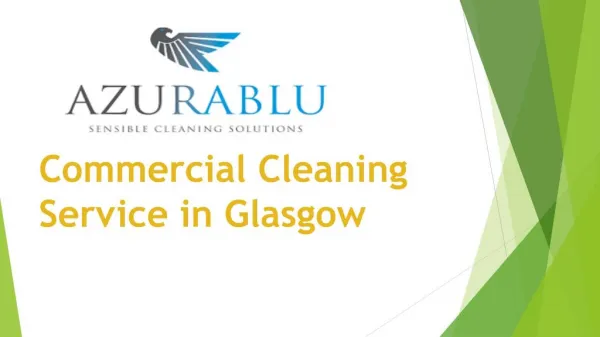 Commercial Cleaning Service in Glasgow