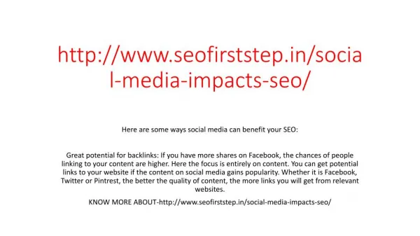 How social media impacts SEO - SEO First Step