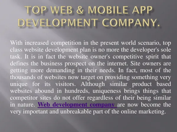 Best Web & Mobile App Development Company in Chicago.