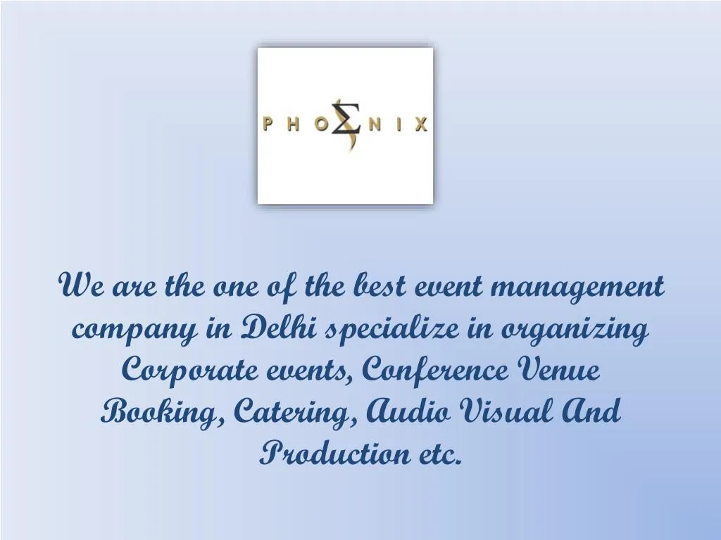 we are the one of the best event management