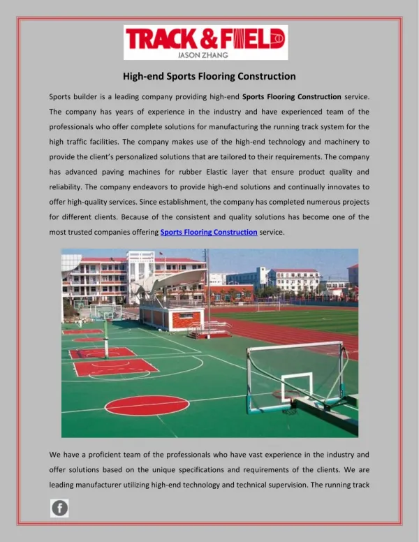 High-End Sports Flooring Construction