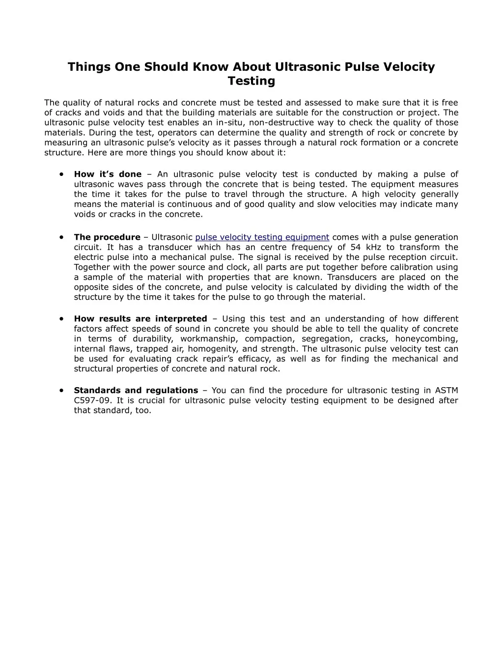 things one should know about ultrasonic pulse