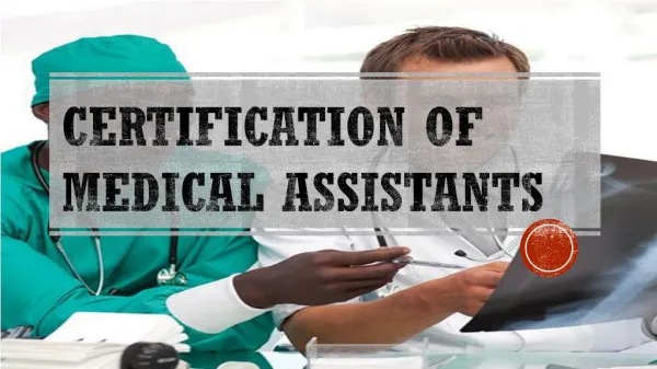 Certification Of Medical Assistants