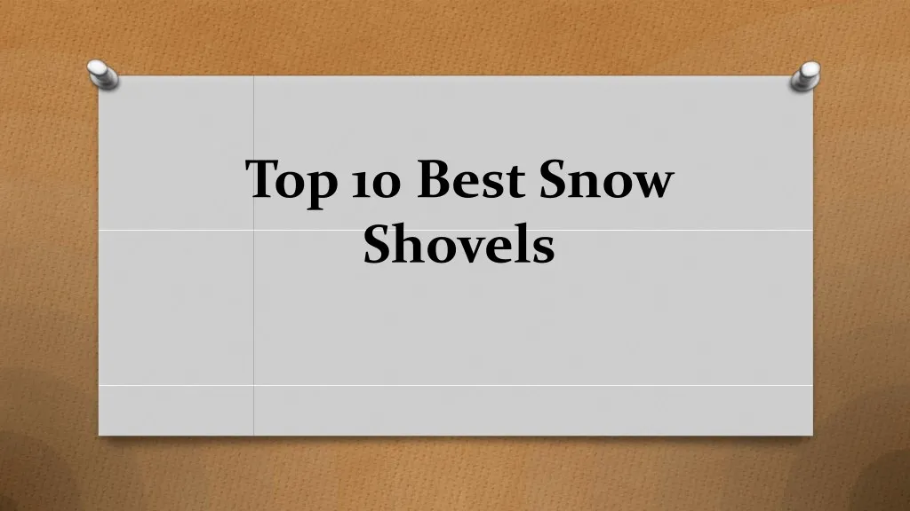 top 10 best snow shovels