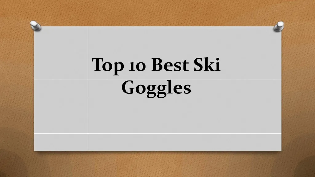 top 10 best ski goggles