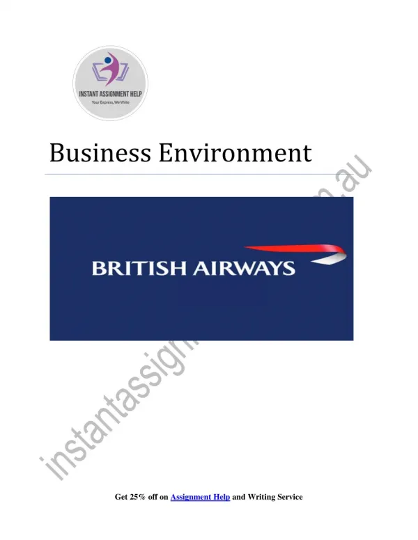 Sample on Business Environment for British Airways