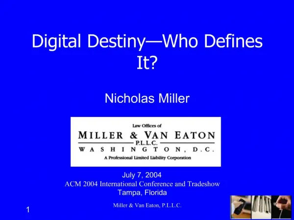 Digital Destiny Who Defines It