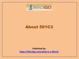 About 501C3 - slide 1