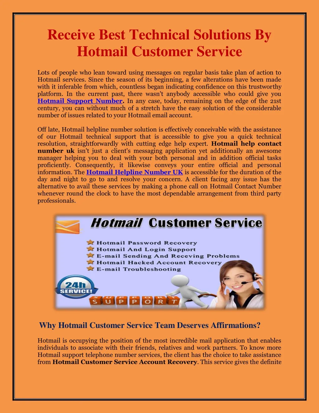 receive best technical solutions by hotmail