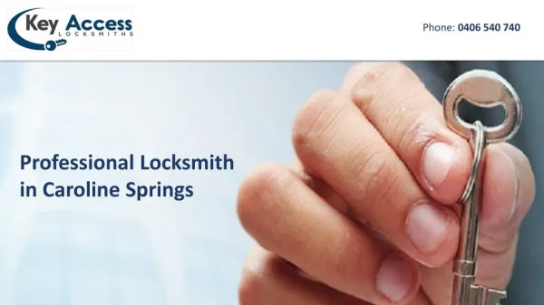 Professional Locksmith in Caroline Springs