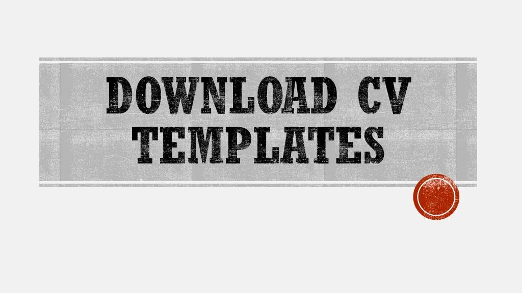download cv templates