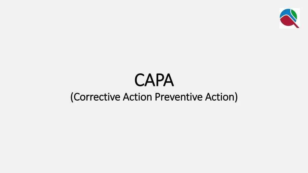 capa corrective action preventive action