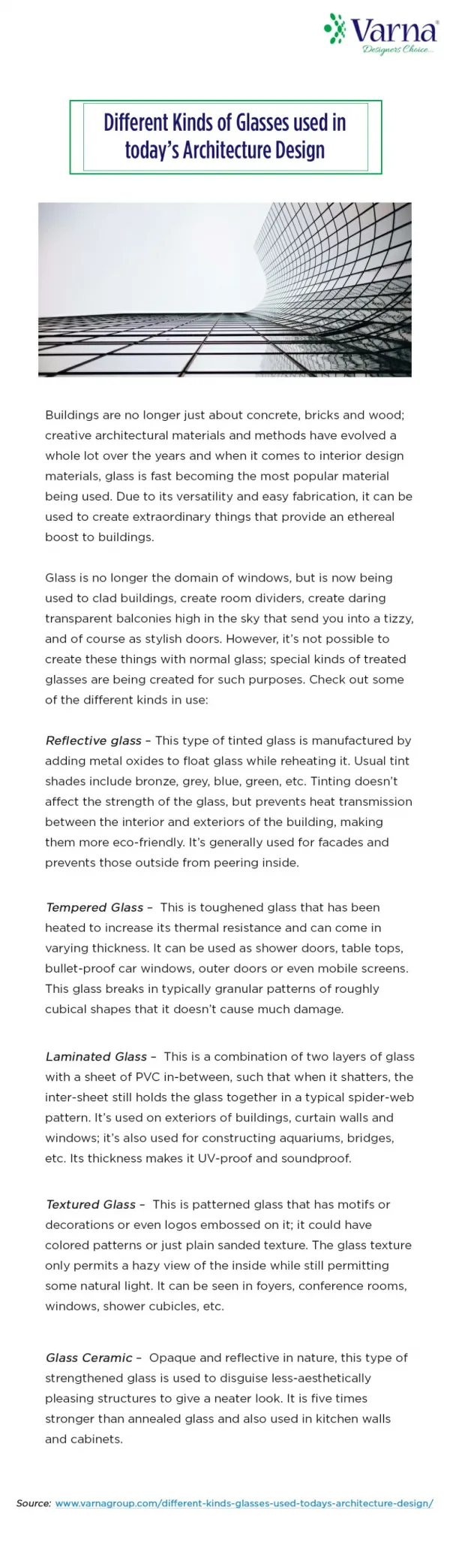 Different Kinds of Glasses used in todayâ€™s Architecture Design