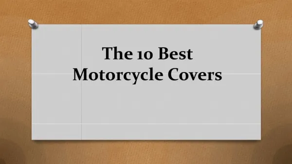 The 10 best motorcycle covers