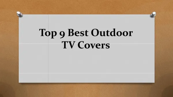Top 9 best outdoor tv covers