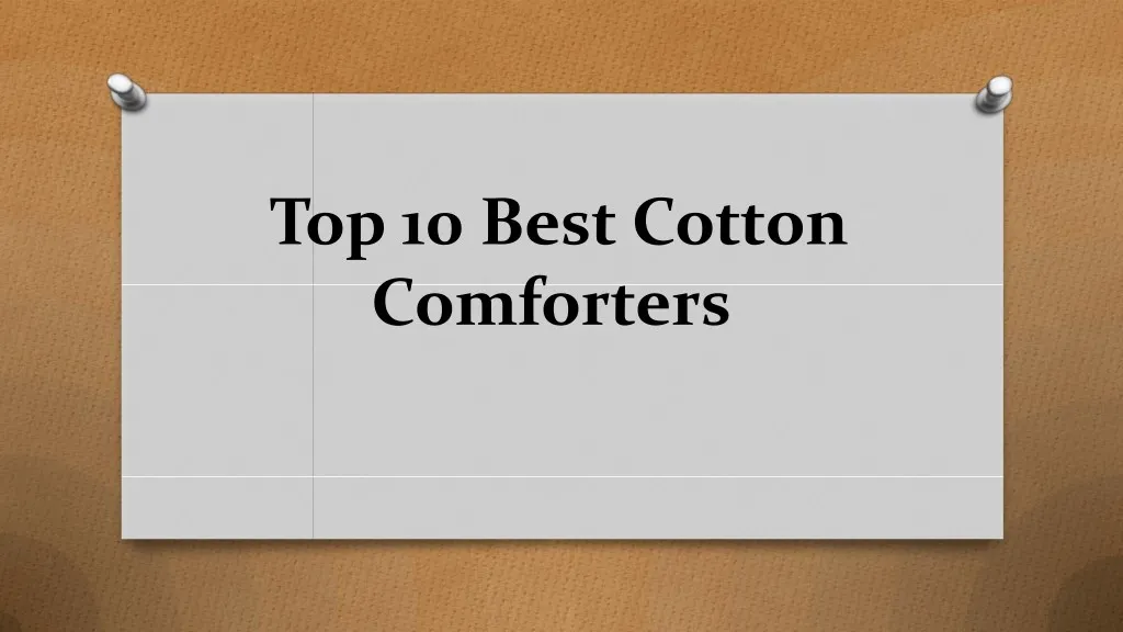 top 10 best cotton comforters